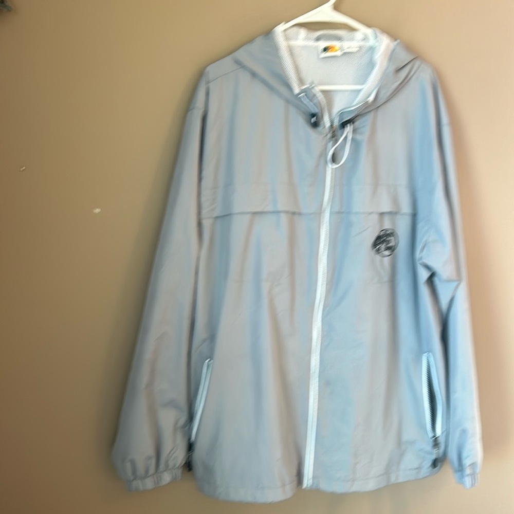 Bass Pro Shop Rainwear Mesh Lining Mens Gray Windbreaker Jacket Outdoor Size XL